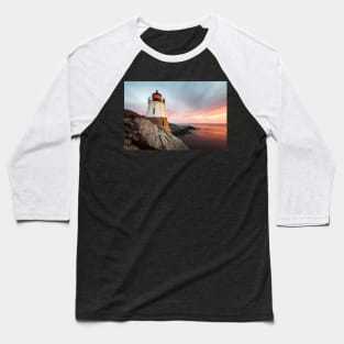 Castle Hill Lighthouse Seascape Sunset Baseball T-Shirt